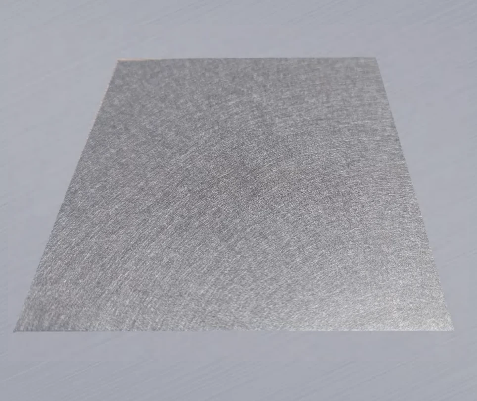 Sheets of sintered metal fiber felt