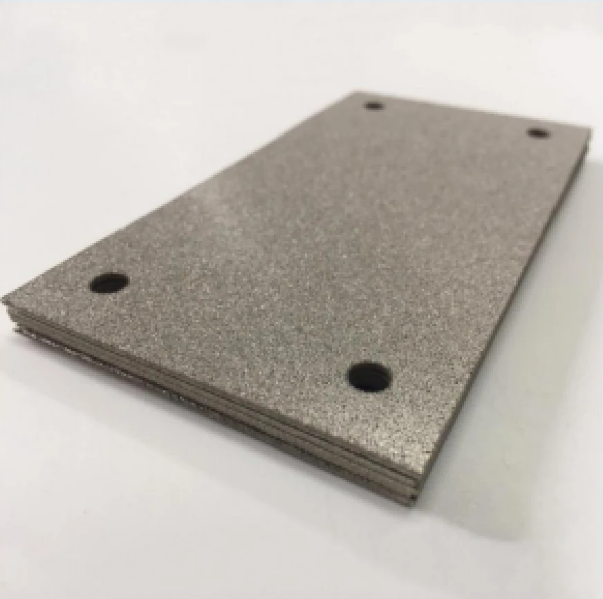 Sintered porous stainless steel plates