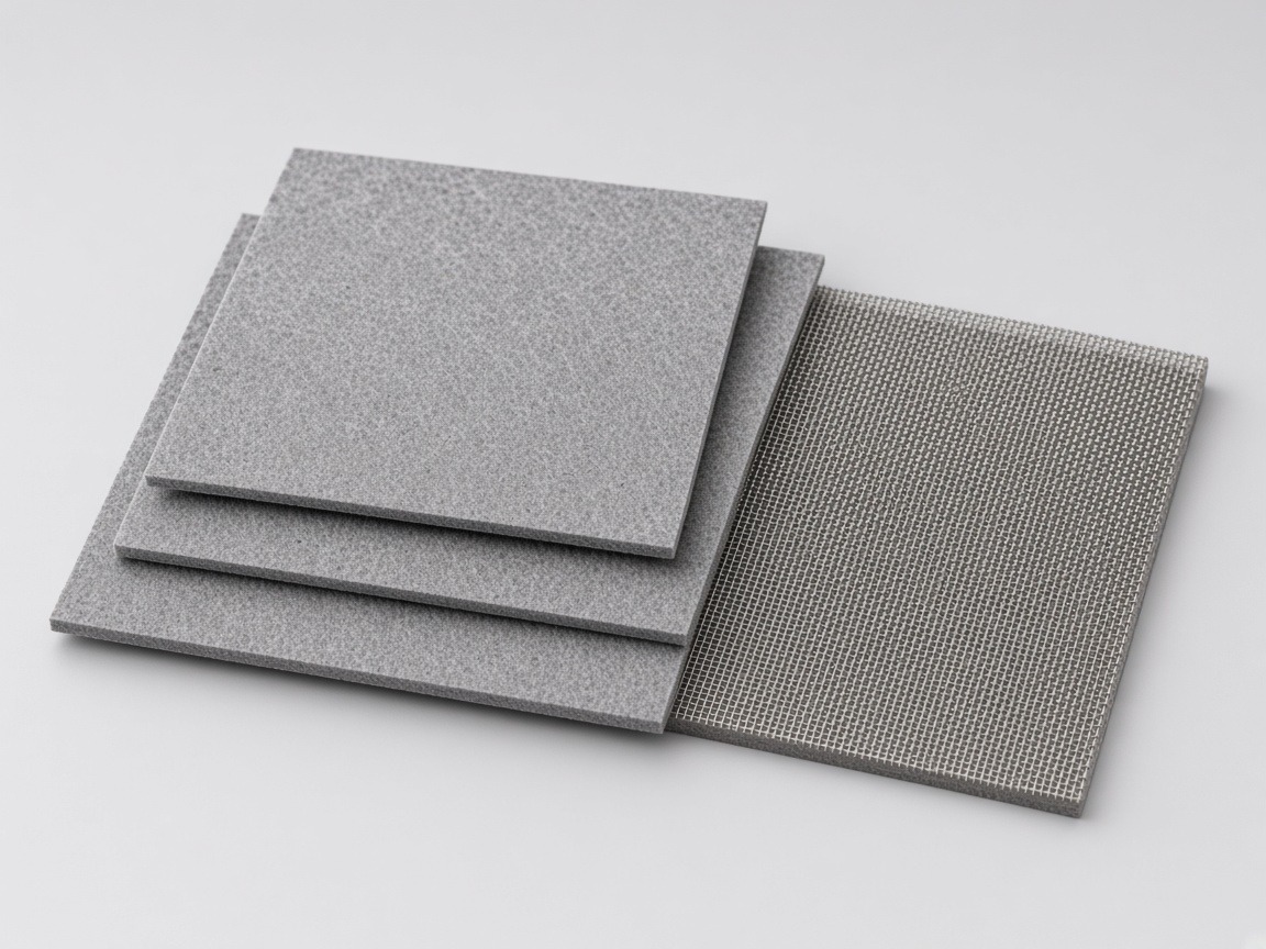 Sintered stainless-steel metal fibre felt sheets, plain and with guard mesh