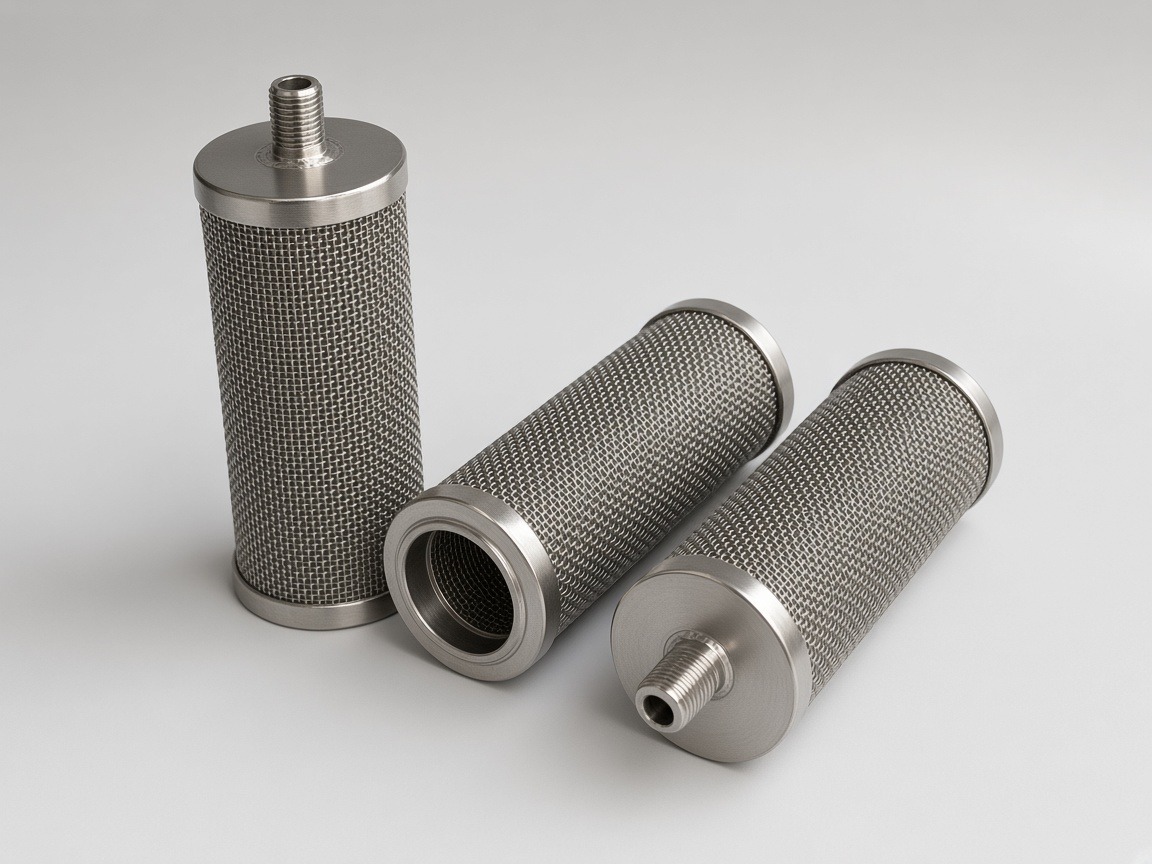 Sintered multilayer stainless-steel wire mesh filter cartridges with welded end caps